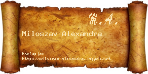Miloszav Alexandra névjegykártya